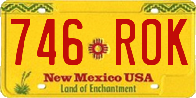 NM license plate 746ROK