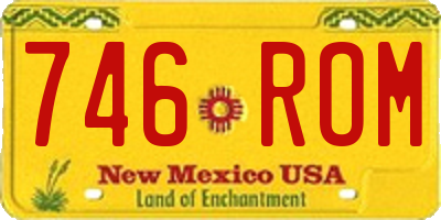NM license plate 746ROM