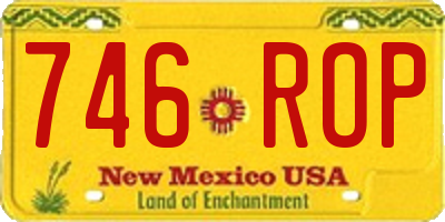 NM license plate 746ROP