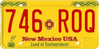 NM license plate 746ROQ