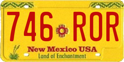 NM license plate 746ROR