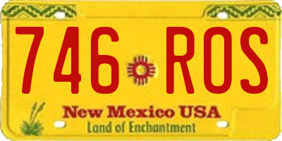 NM license plate 746ROS