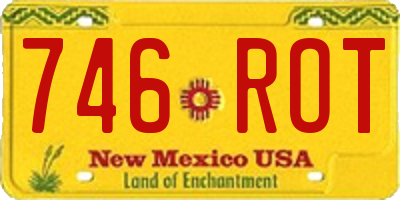 NM license plate 746ROT