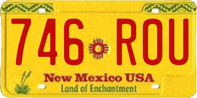 NM license plate 746ROU
