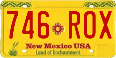 NM license plate 746ROX