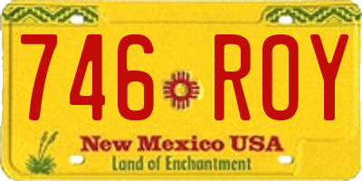 NM license plate 746ROY