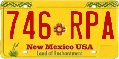 NM license plate 746RPA