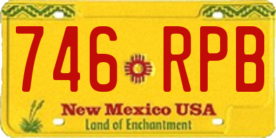NM license plate 746RPB