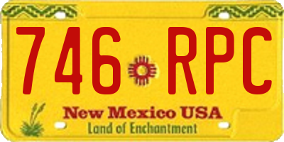 NM license plate 746RPC