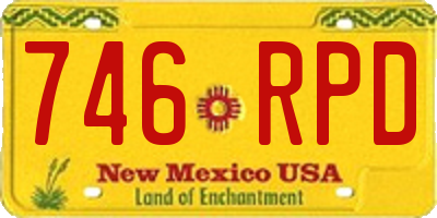 NM license plate 746RPD