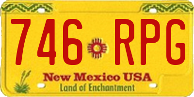 NM license plate 746RPG