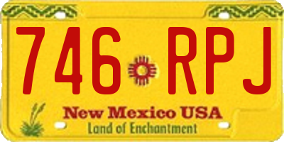 NM license plate 746RPJ