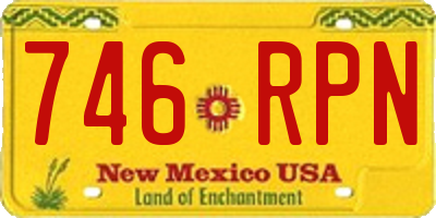NM license plate 746RPN