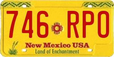 NM license plate 746RPO