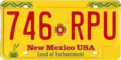 NM license plate 746RPU