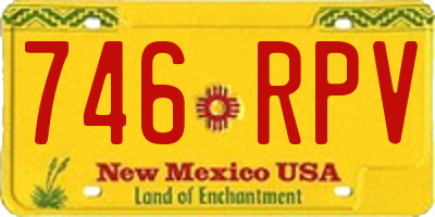 NM license plate 746RPV
