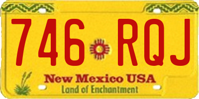 NM license plate 746RQJ
