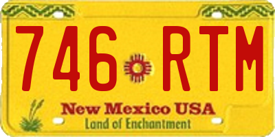 NM license plate 746RTM
