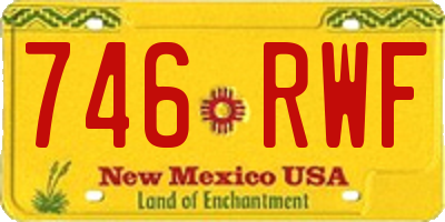 NM license plate 746RWF