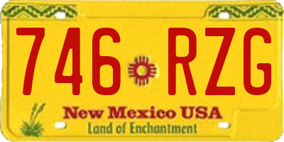 NM license plate 746RZG