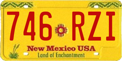 NM license plate 746RZI