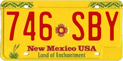 NM license plate 746SBY