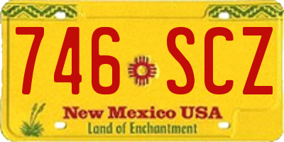 NM license plate 746SCZ