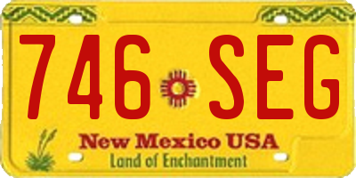 NM license plate 746SEG