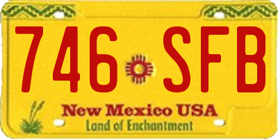 NM license plate 746SFB