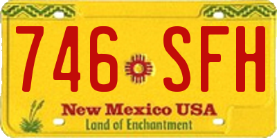 NM license plate 746SFH