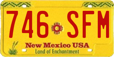NM license plate 746SFM