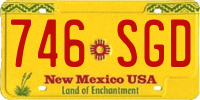 NM license plate 746SGD