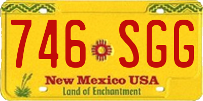 NM license plate 746SGG
