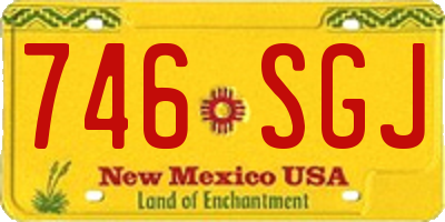 NM license plate 746SGJ