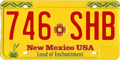 NM license plate 746SHB
