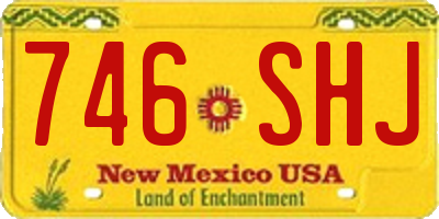 NM license plate 746SHJ