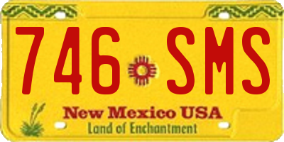 NM license plate 746SMS