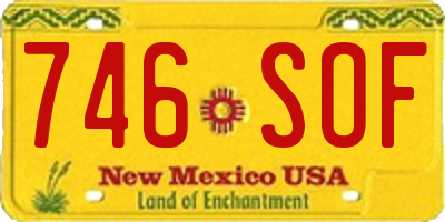 NM license plate 746SOF