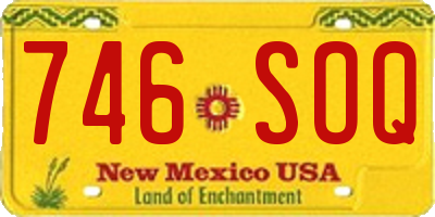 NM license plate 746SOQ