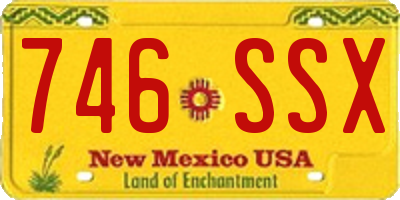 NM license plate 746SSX