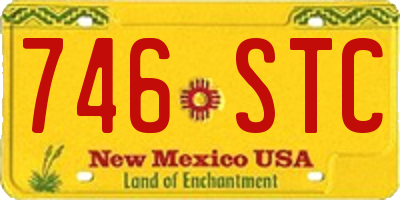 NM license plate 746STC