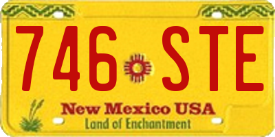 NM license plate 746STE