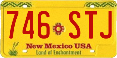 NM license plate 746STJ