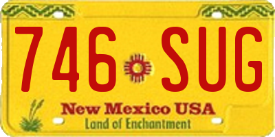 NM license plate 746SUG