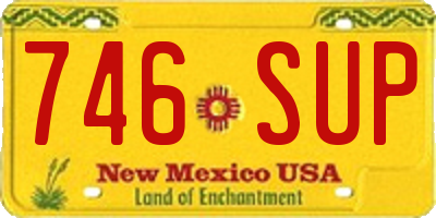 NM license plate 746SUP