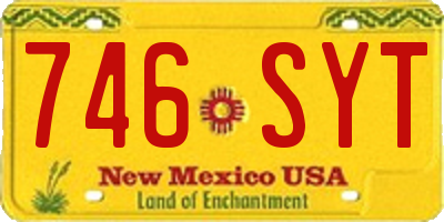 NM license plate 746SYT