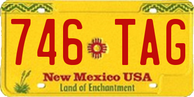 NM license plate 746TAG