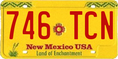 NM license plate 746TCN
