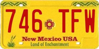 NM license plate 746TFW