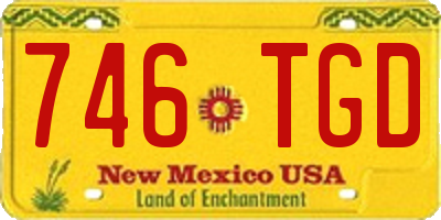 NM license plate 746TGD